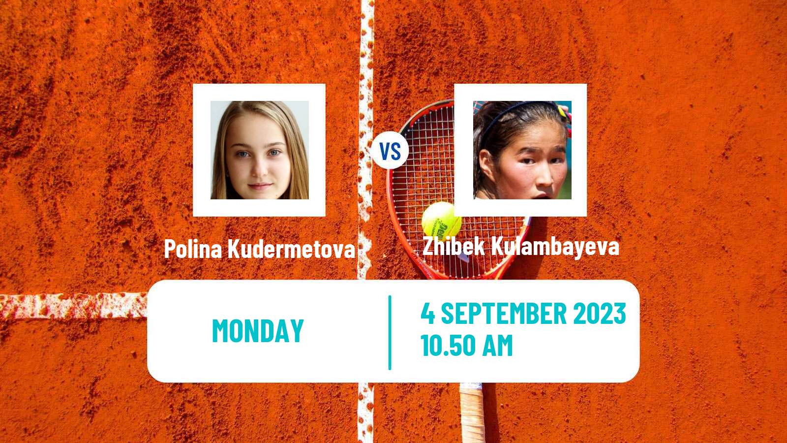Tennis Bari Challenger Women Polina Kudermetova - Zhibek Kulambayeva