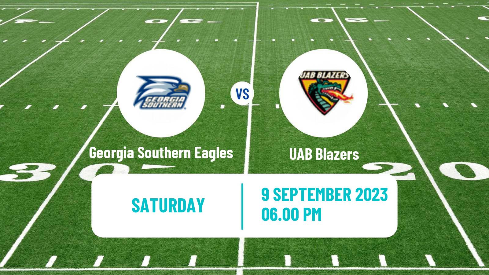 American football NCAA College Football Georgia Southern Eagles - UAB Blazers