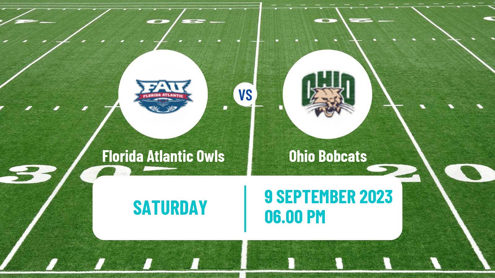 American football NCAA College Football Florida Atlantic Owls - Ohio Bobcats