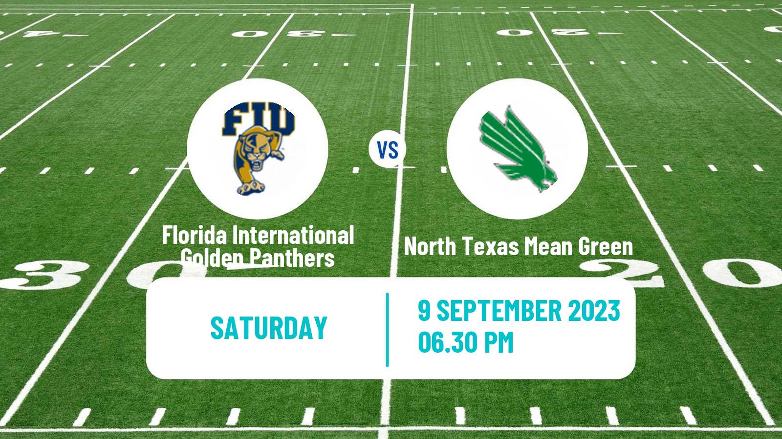 American football NCAA College Football Florida International Golden Panthers - North Texas Mean Green