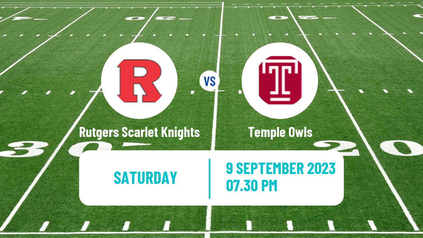 American football NCAA College Football Rutgers Scarlet Knights - Temple Owls