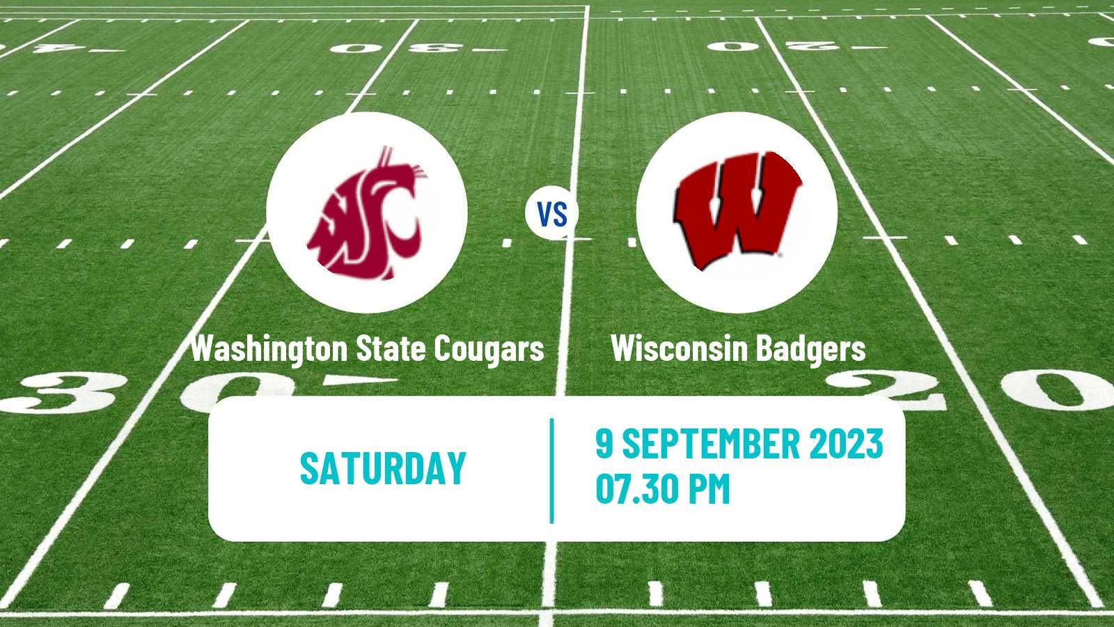 American football NCAA College Football Washington State Cougars - Wisconsin Badgers