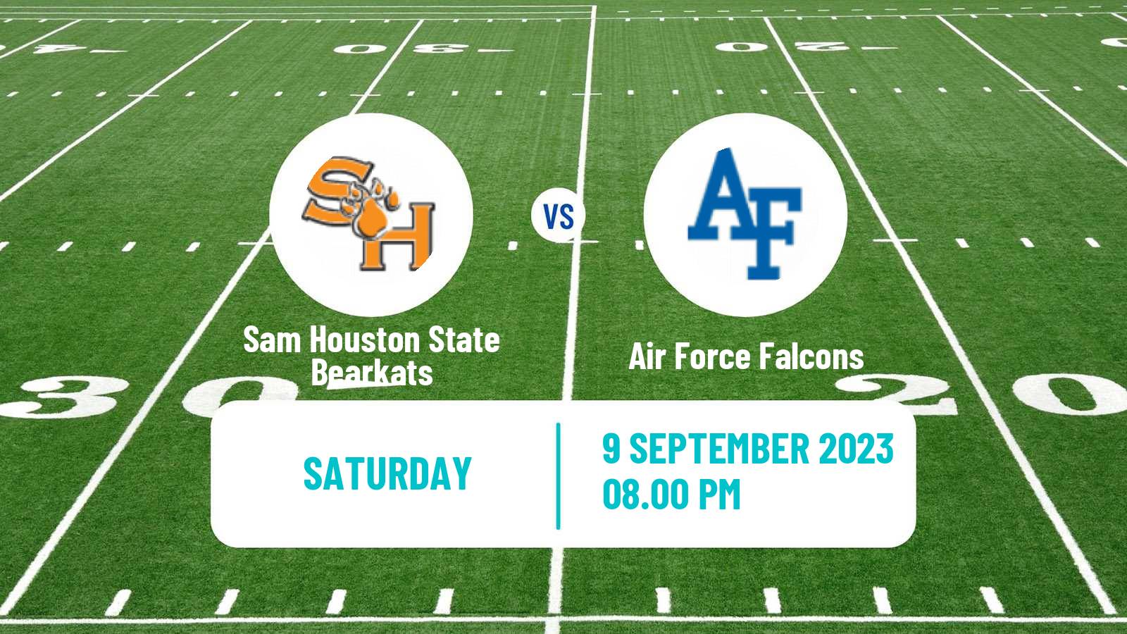 American football NCAA College Football Sam Houston State Bearkats - Air Force Falcons