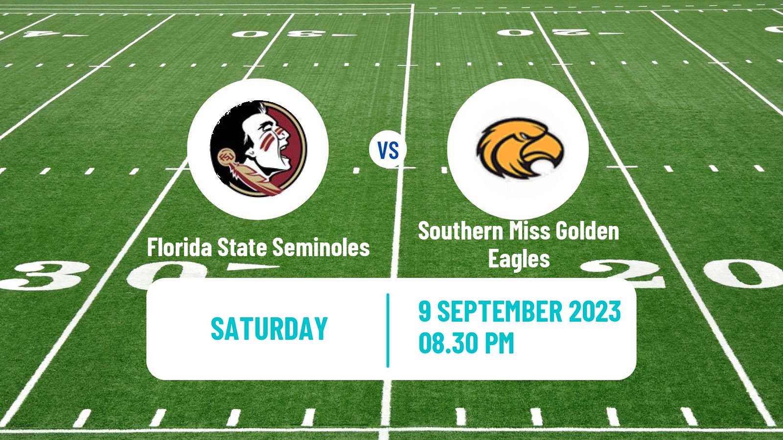 American football NCAA College Football Florida State Seminoles - Southern Miss Golden Eagles