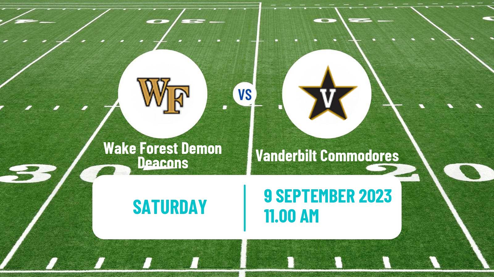 American football NCAA College Football Wake Forest Demon Deacons - Vanderbilt Commodores