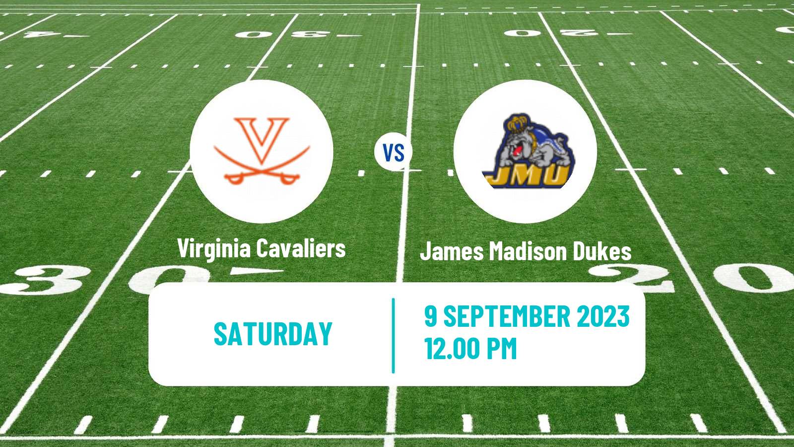 American football NCAA College Football Virginia Cavaliers - James Madison Dukes