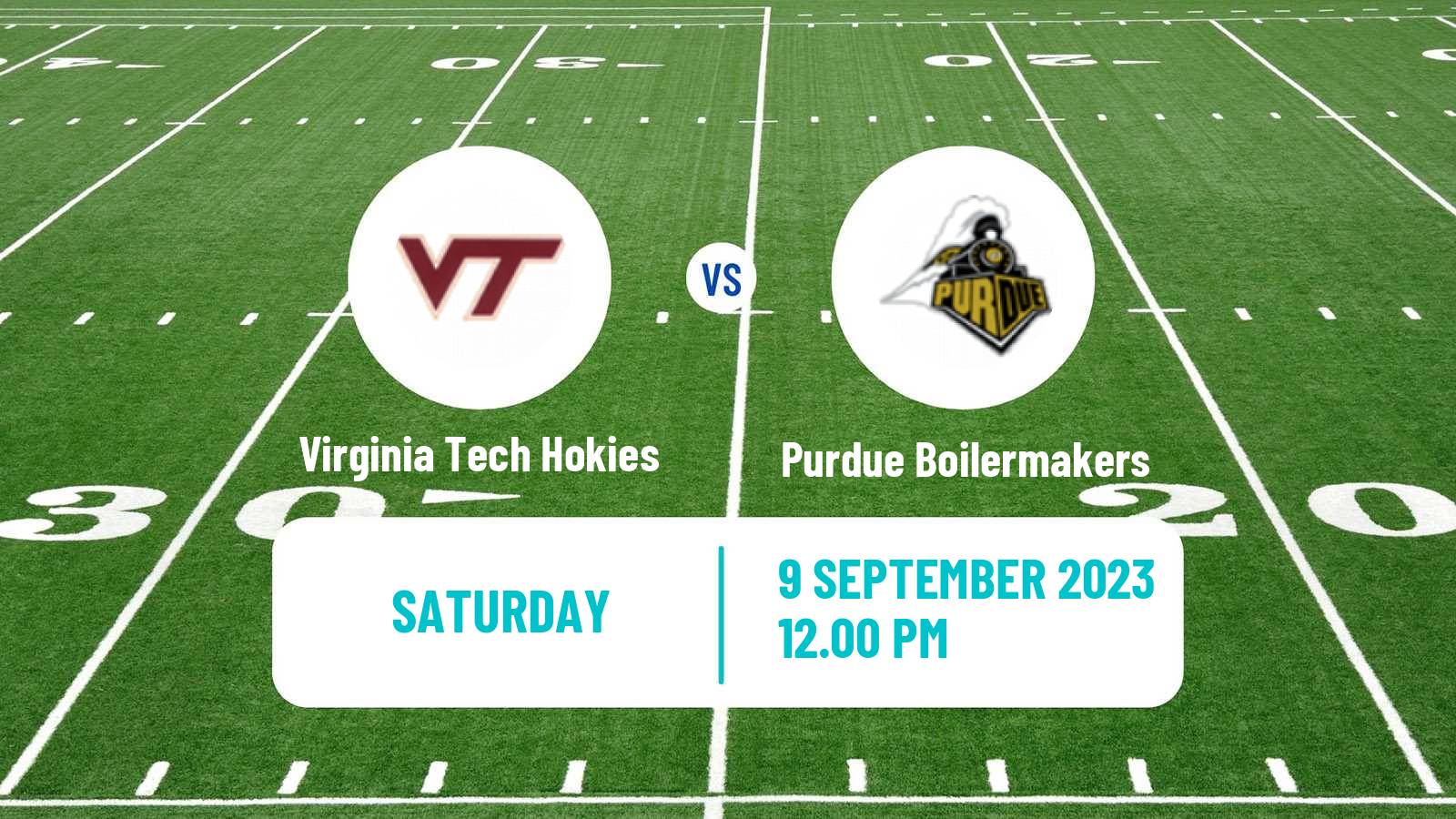 American football NCAA College Football Virginia Tech Hokies - Purdue Boilermakers