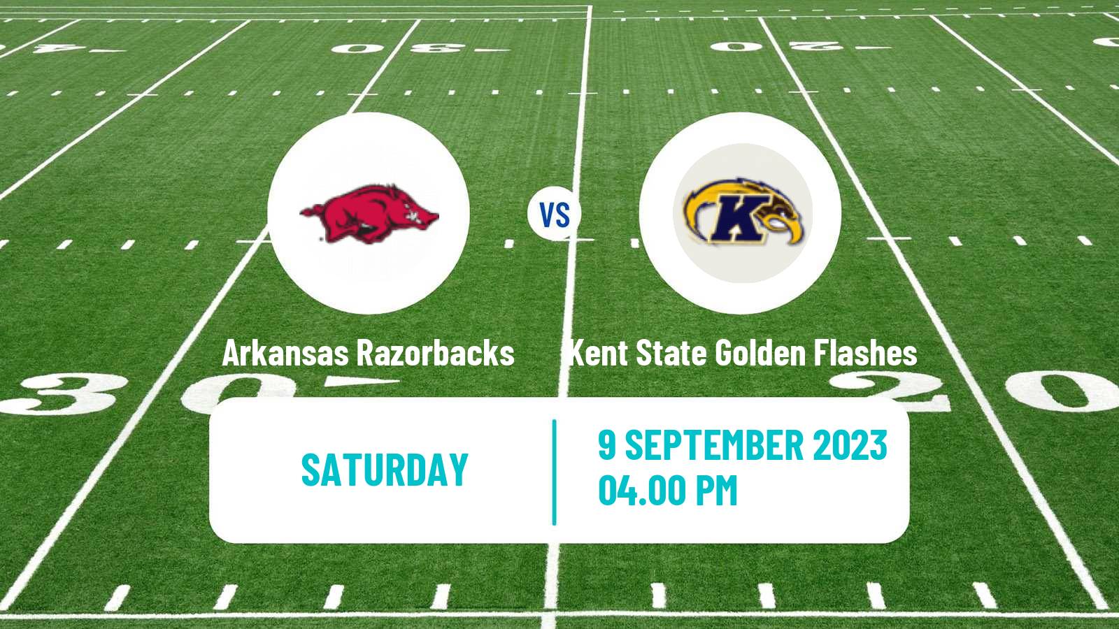 American football NCAA College Football Arkansas Razorbacks - Kent State Golden Flashes