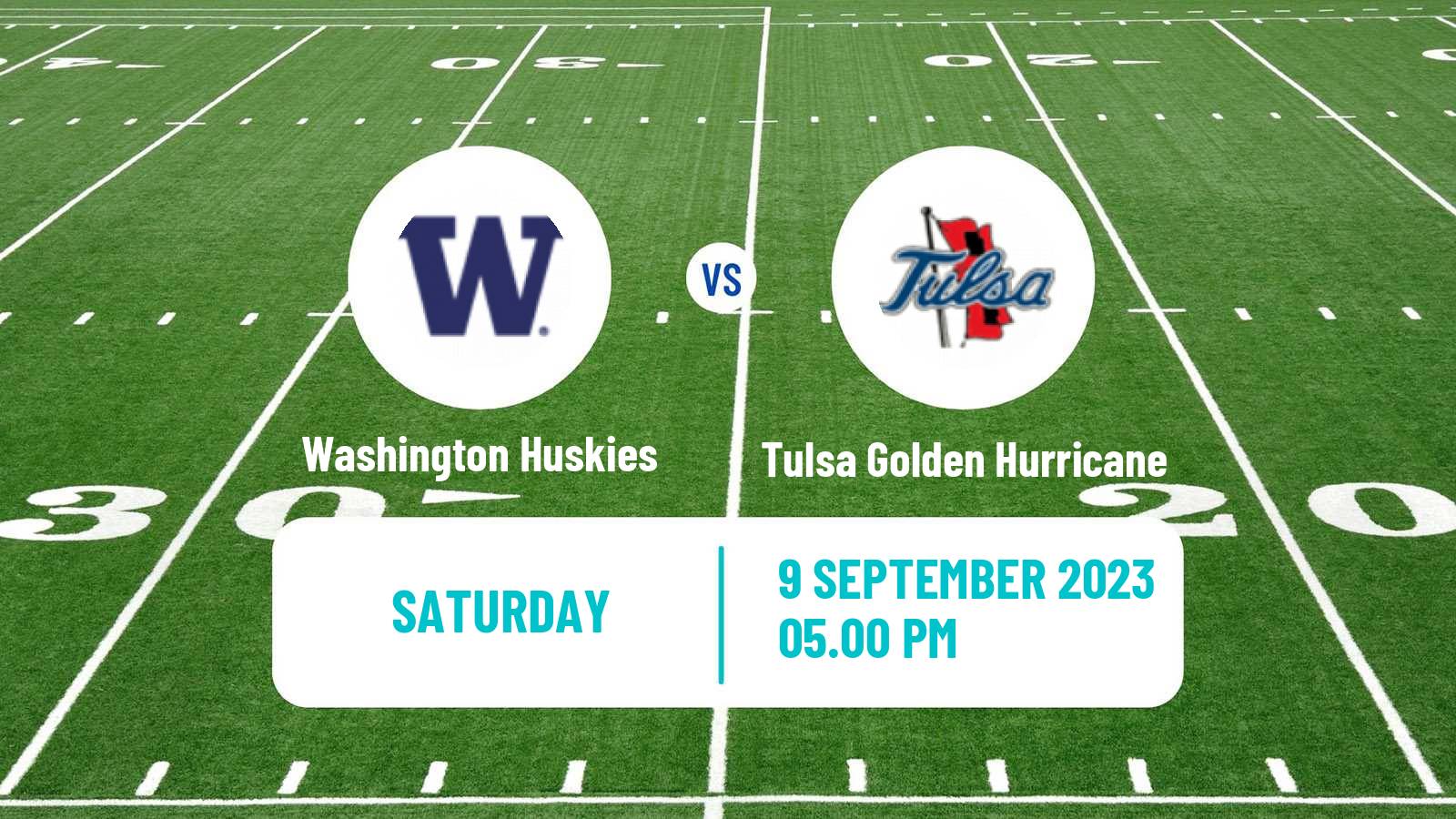 American football NCAA College Football Washington Huskies - Tulsa Golden Hurricane