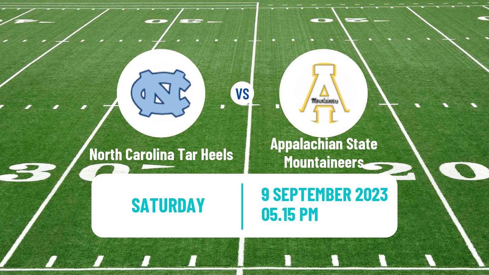 American football NCAA College Football North Carolina Tar Heels - Appalachian State Mountaineers