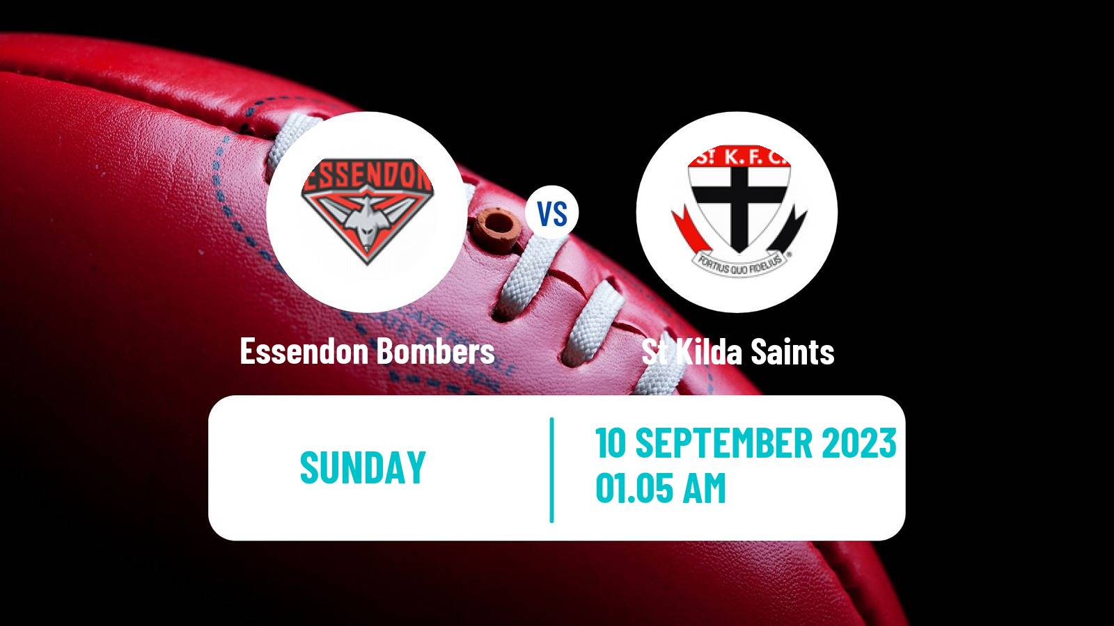 Aussie rules AFL Women Essendon Bombers - St Kilda Saints
