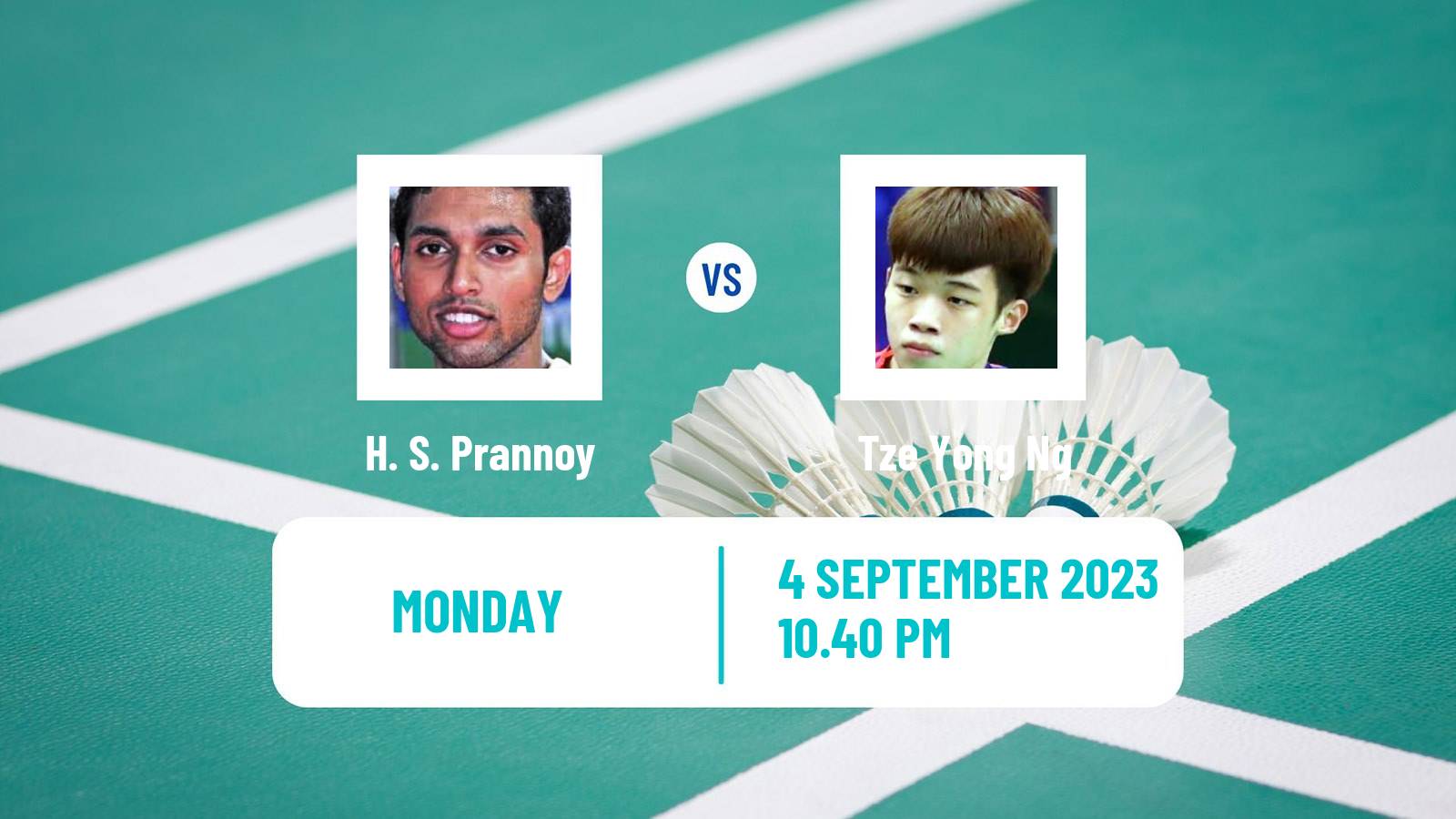 Badminton BWF World Tour Victor China Open Men H. S. Prannoy - Tze Yong Ng