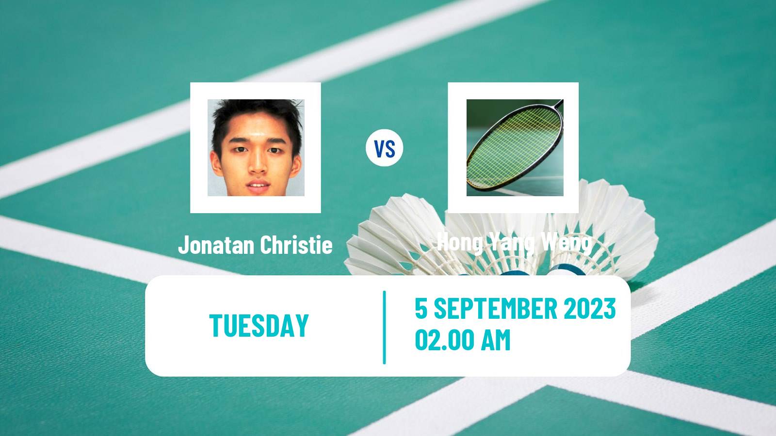 Badminton BWF World Tour Victor China Open Men Jonatan Christie - Hong Yang Weng