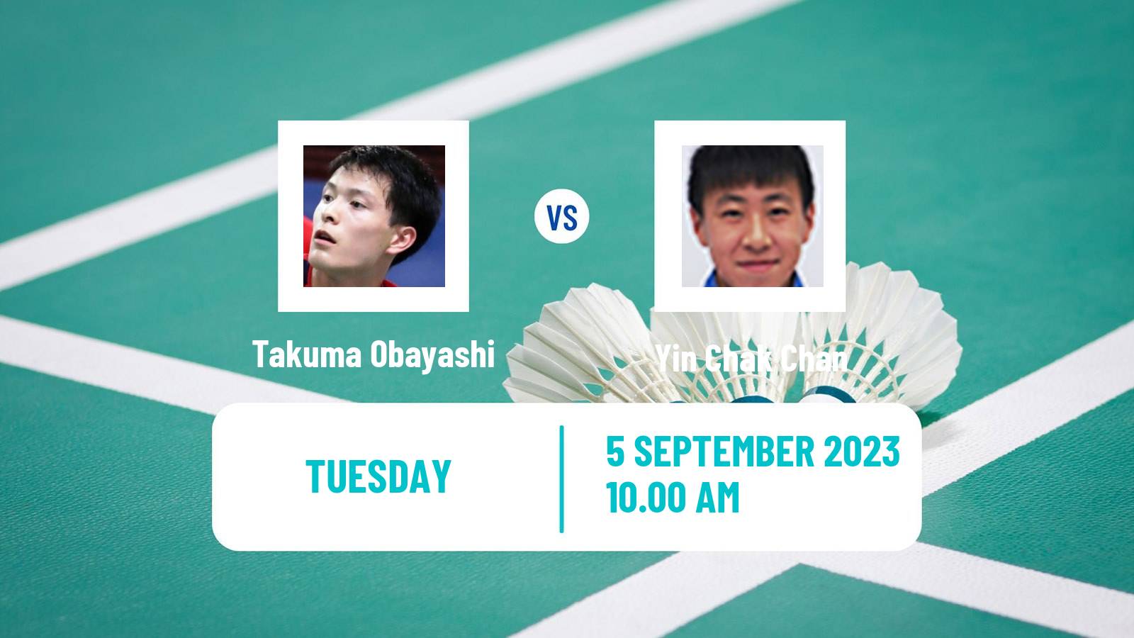 Badminton BWF World Tour Indonesia Masters 2 Men Takuma Obayashi - Yin Chak Chan