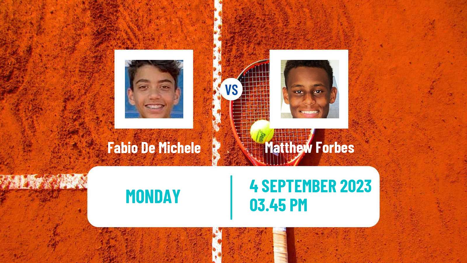Tennis Boys Singles US Open Fabio De Michele - Matthew Forbes