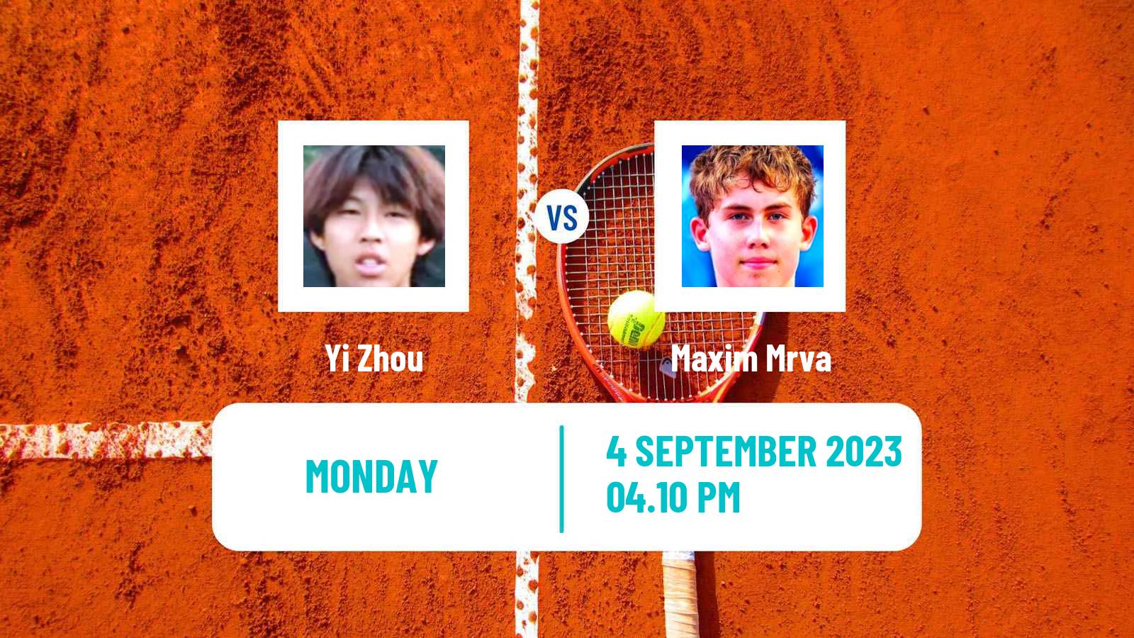 Tennis Boys Singles US Open Yi Zhou - Maxim Mrva