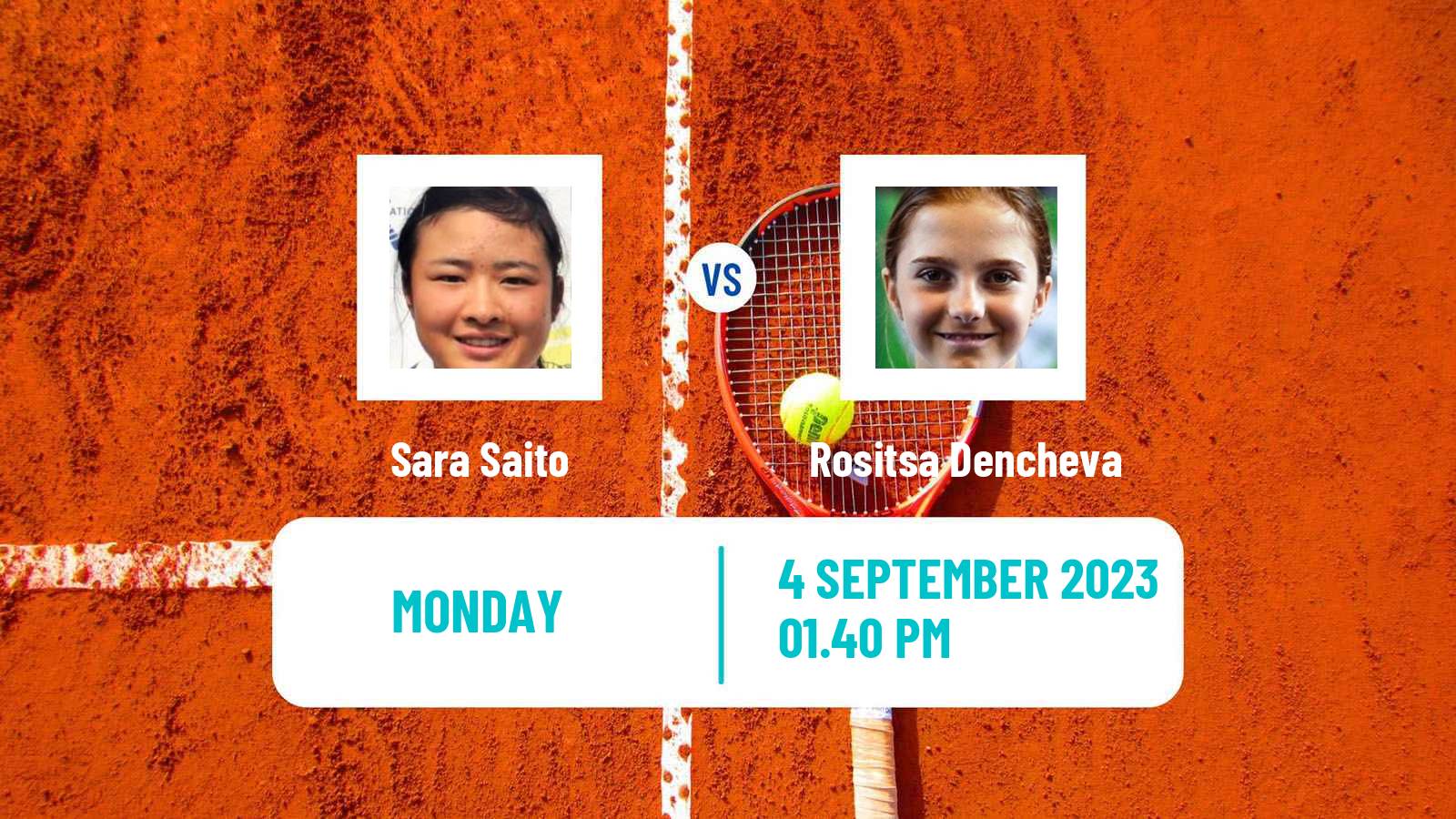 Tennis Girls Singles US Open Sara Saito - Rositsa Dencheva