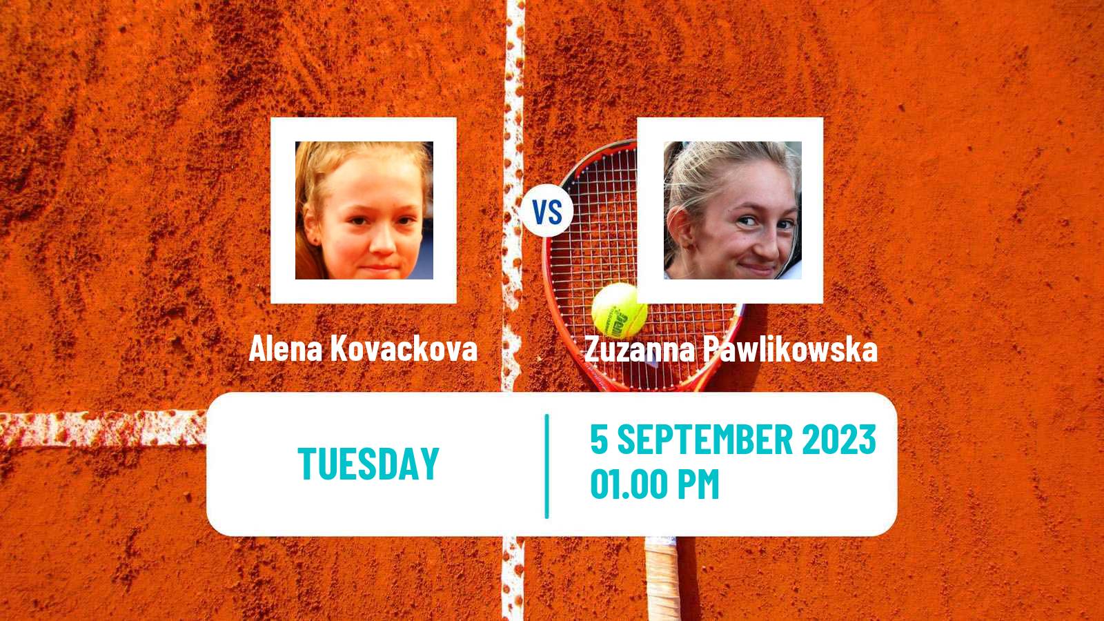 Tennis Girls Singles US Open Alena Kovackova - Zuzanna Pawlikowska