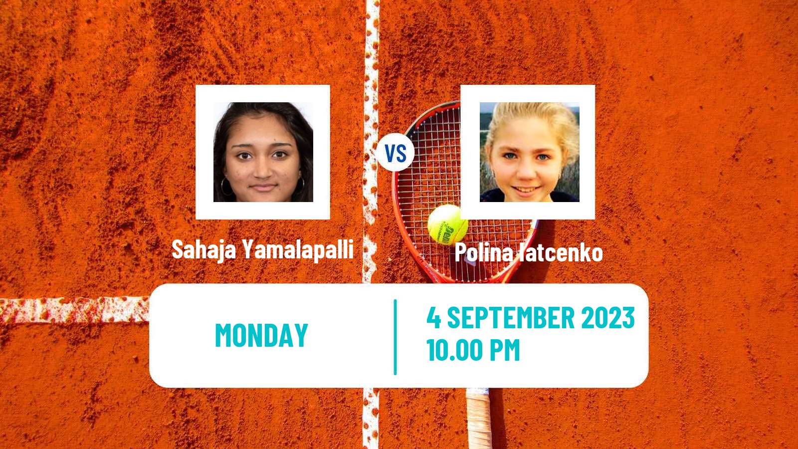 Tennis ITF W25 Nakhon Si Thammarat 4 Women Sahaja Yamalapalli - Polina Iatcenko