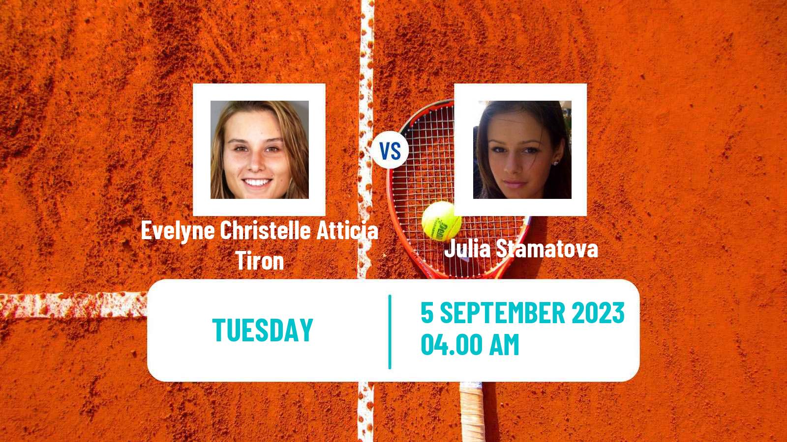 Tennis ITF W15 Buzau Women Evelyne Christelle Atticia Tiron - Julia Stamatova