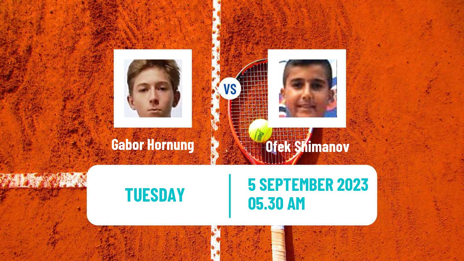 Tennis ITF M15 Budapest 2 Men Gabor Hornung - Ofek Shimanov