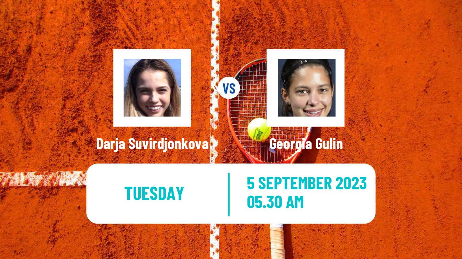 Tennis ITF W15 Monastir 31 Women Darja Suvirdjonkova - Georgia Gulin