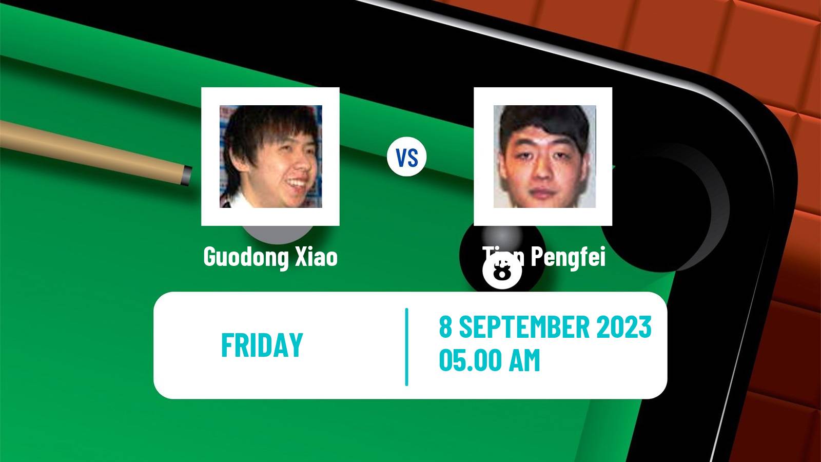 Snooker English Open Guodong Xiao - Tian Pengfei
