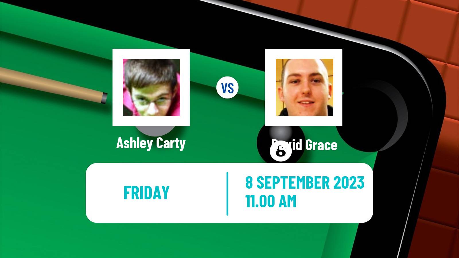 Snooker English Open Ashley Carty - David Grace