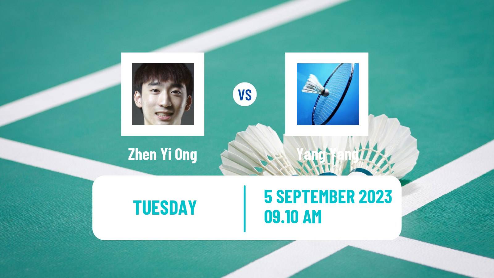 Badminton BWF World Tour Indonesia Masters 2 Men Zhen Yi Ong - Yang Yang