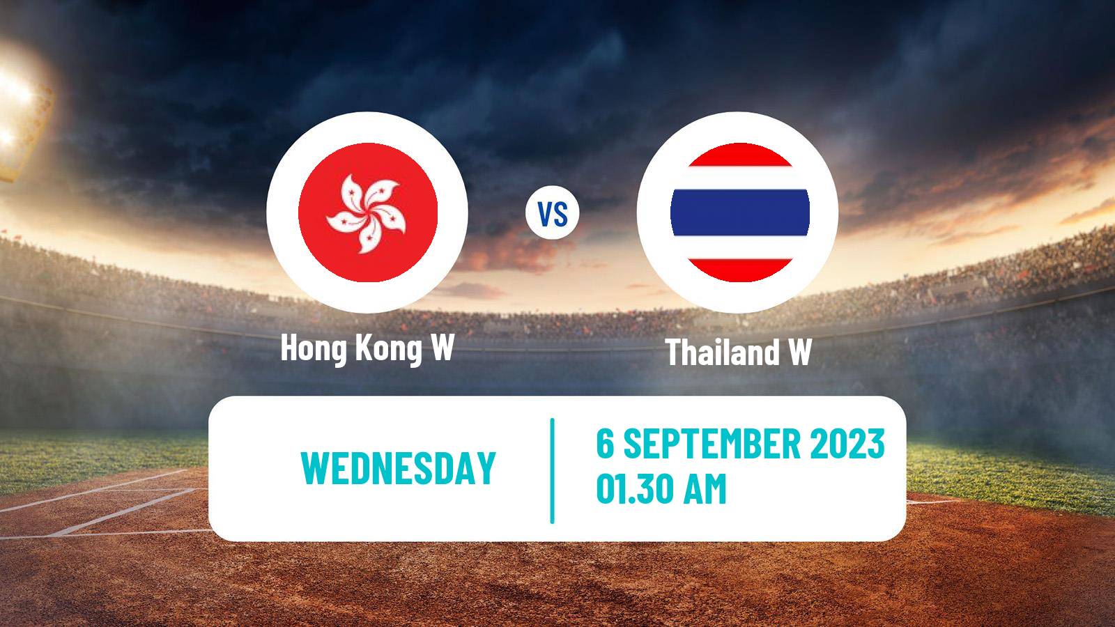 Cricket ICC World Twenty20 Women Hong Kong W - Thailand W