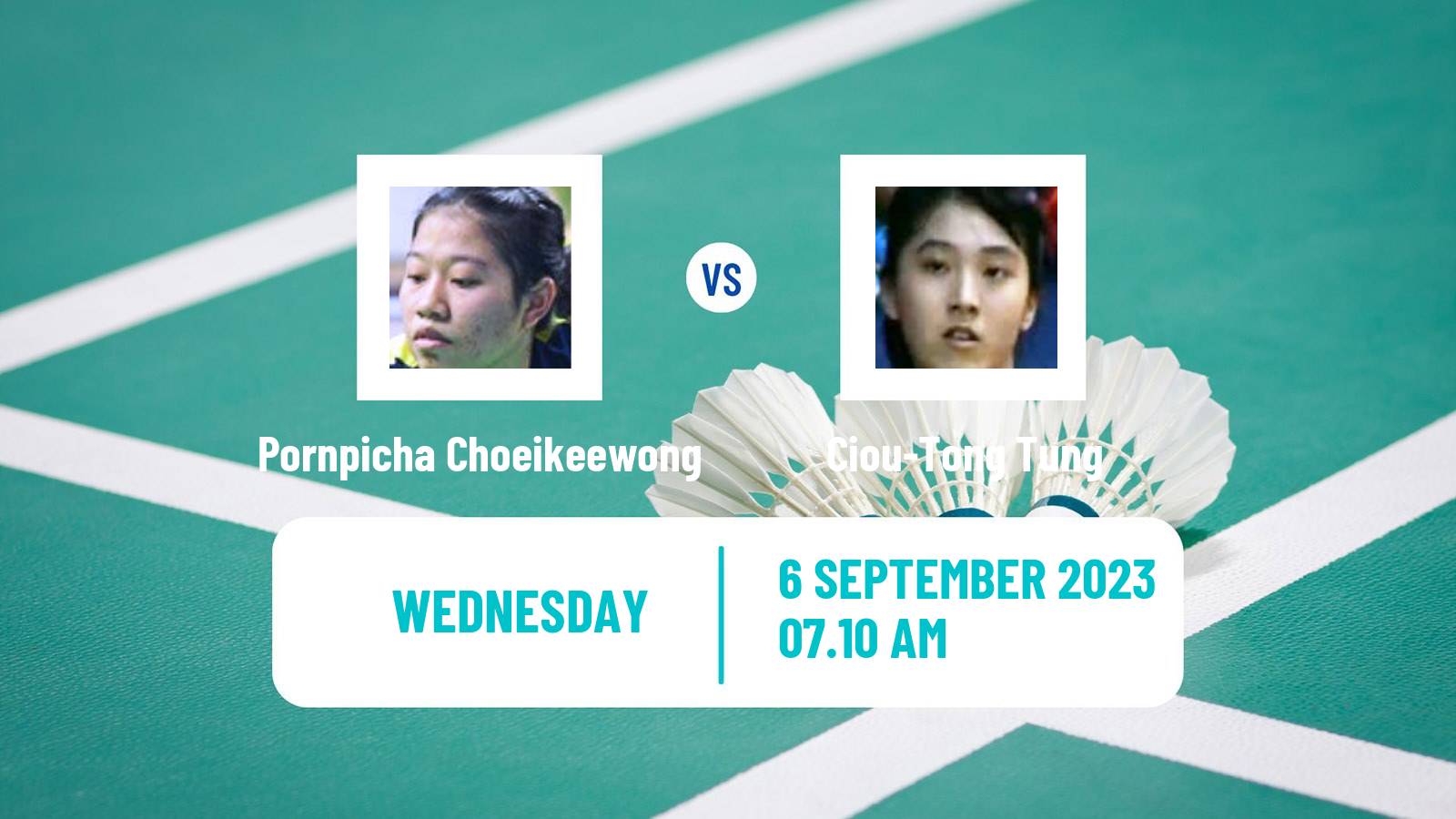 Badminton BWF World Tour Indonesia Masters 2 Women Pornpicha Choeikeewong - Ciou-Tong Tung