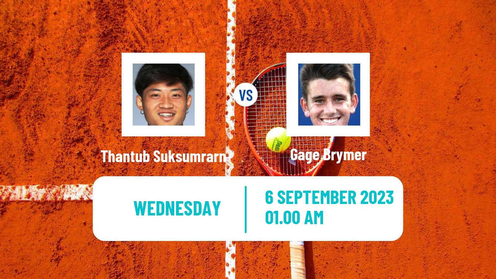 Tennis ITF M15 Nakhon Si Thammarat 8 Men Thantub Suksumrarn - Gage Brymer