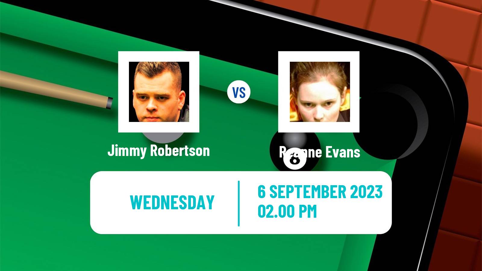 Snooker English Open Jimmy Robertson - Reanne Evans