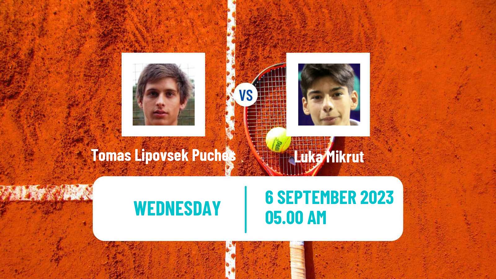 Tennis ITF M25 MarIBOr 3 Men 2023 Tomas Lipovsek Puches - Luka Mikrut