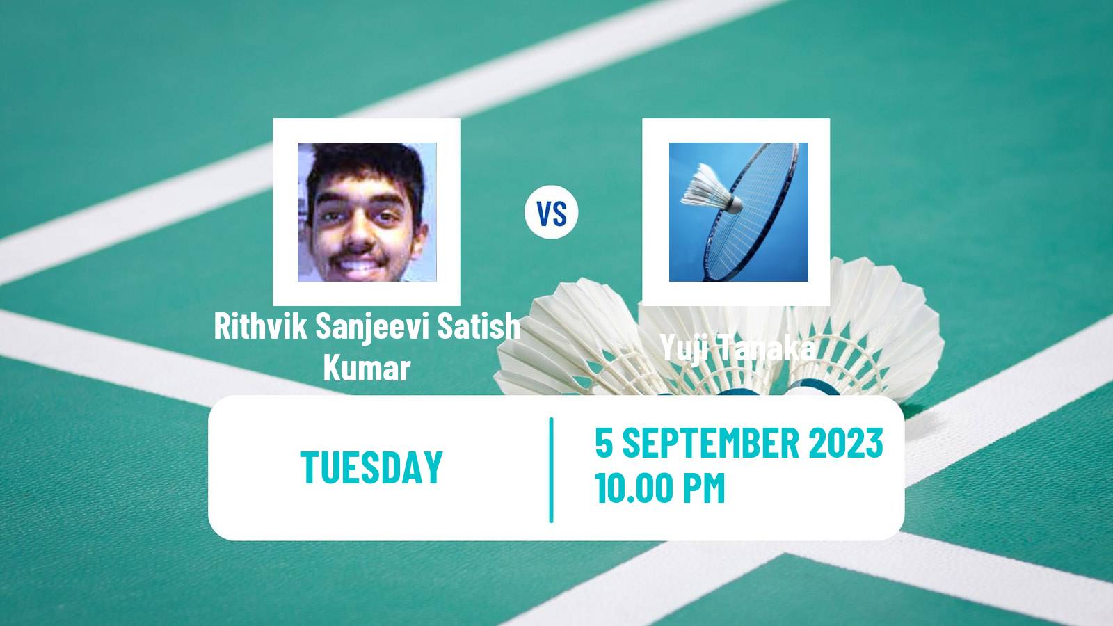 Badminton BWF World Tour Indonesia Masters 2 Men Rithvik Sanjeevi Satish Kumar - Yuji Tanaka