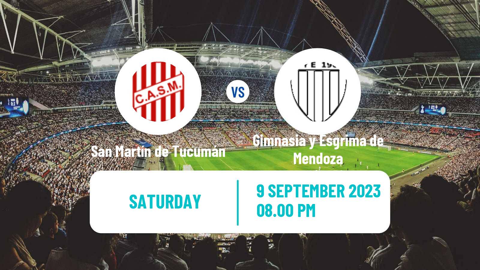 Soccer Argentinian Primera Nacional San Martín de Tucumán - Gimnasia y Esgrima de Mendoza