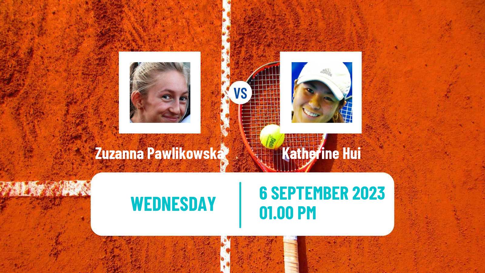 Tennis Girls Singles US Open Zuzanna Pawlikowska - Katherine Hui