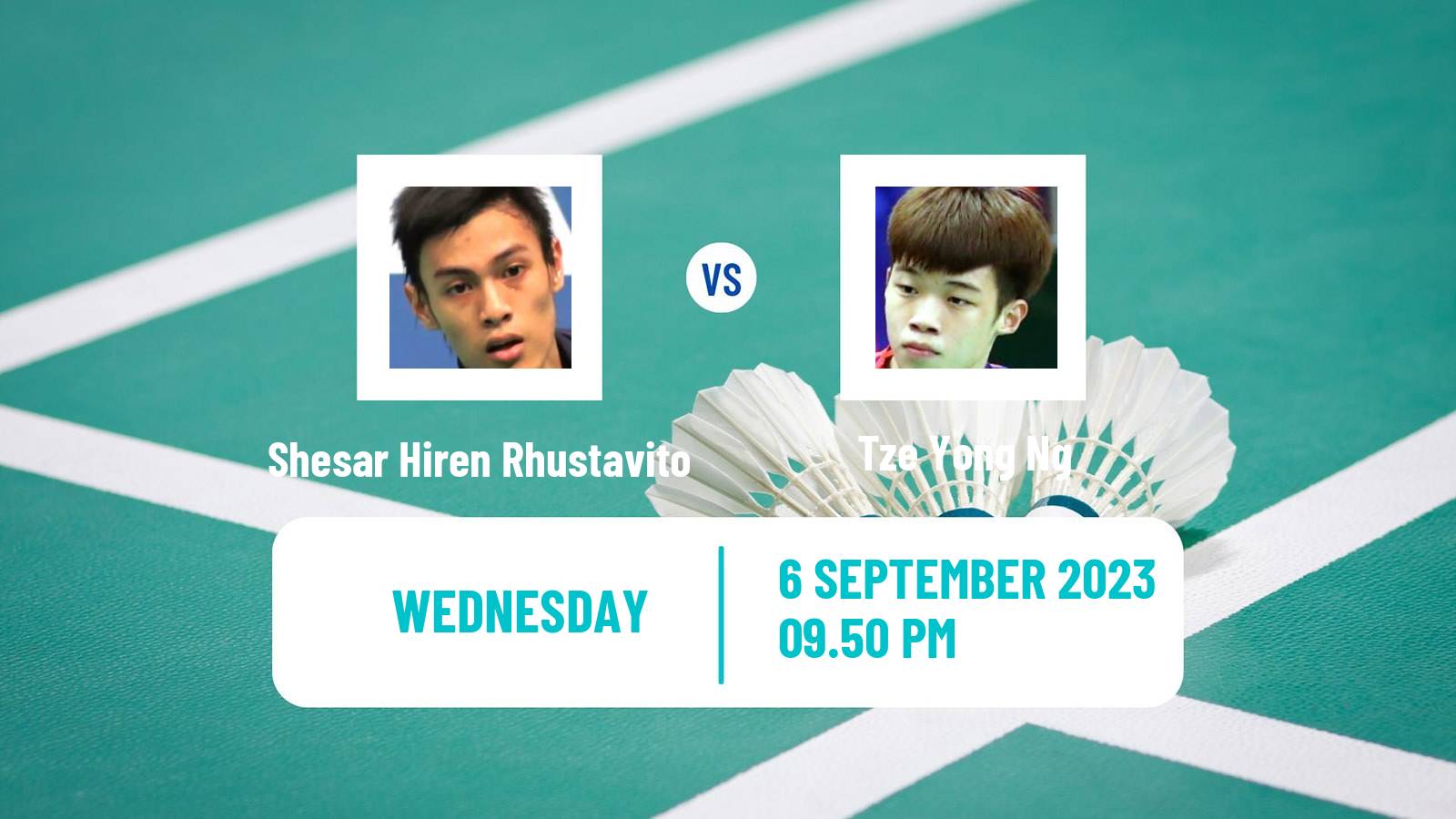 Badminton BWF World Tour Victor China Open Men Shesar Hiren Rhustavito - Tze Yong Ng