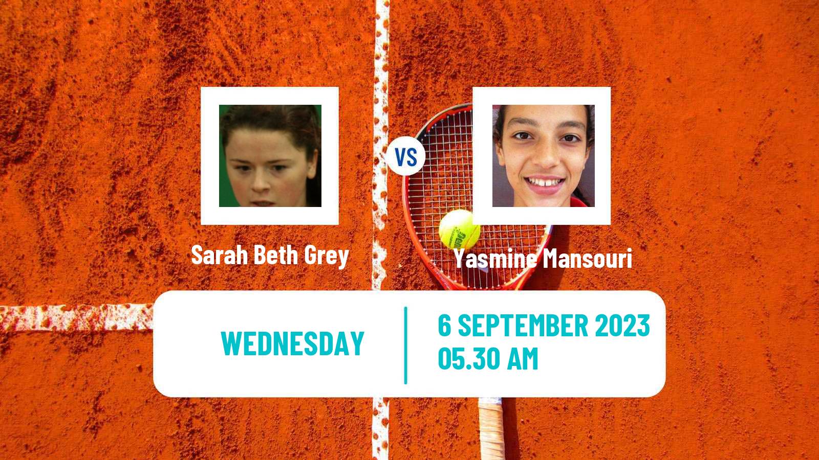 Tennis ITF W25 Zaragoza Women Sarah Beth Grey - Yasmine Mansouri