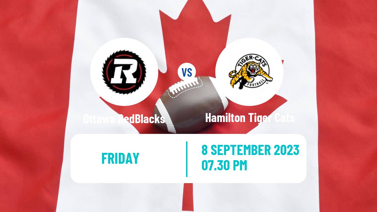 Canadian football CFL Ottawa RedBlacks - Hamilton Tiger Cats