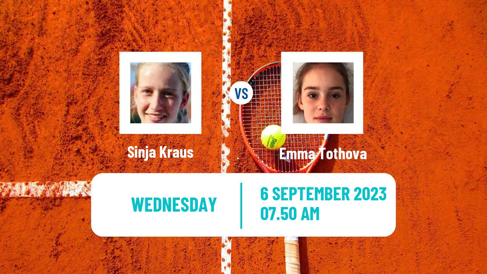 Tennis ITF W60 Vienna Women Sinja Kraus - Emma Tothova