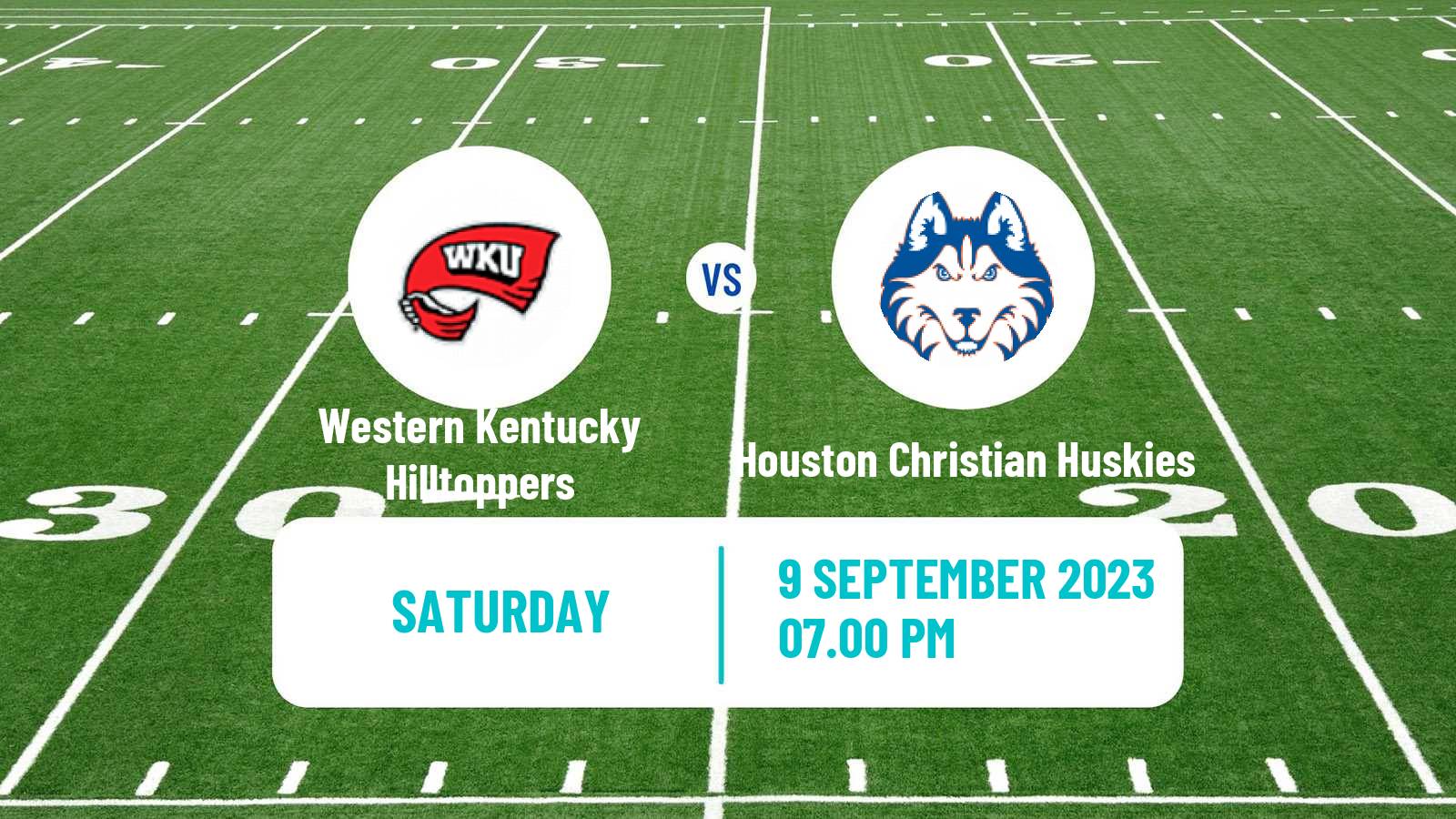 American football NCAA College Football Western Kentucky Hilltoppers - Houston Christian Huskies