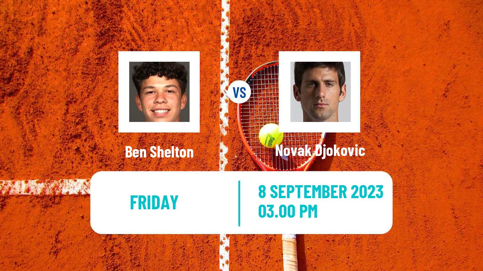 Tennis ATP US Open Ben Shelton - Novak Djokovic