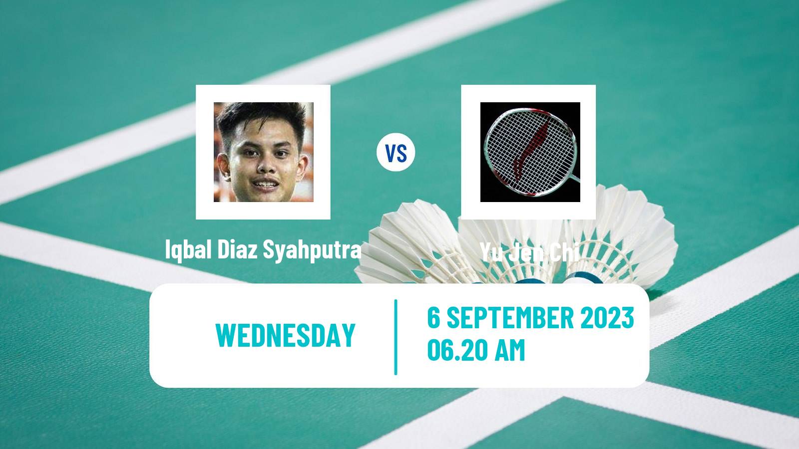 Badminton BWF World Tour Indonesia Masters 2 Men Iqbal Diaz Syahputra - Yu Jen Chi