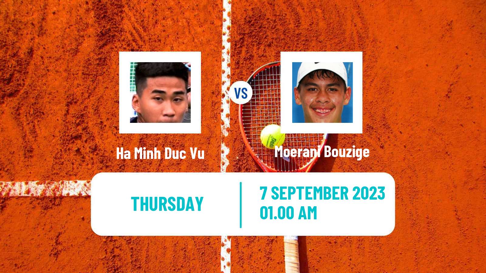 Tennis ITF M15 Nakhon Si Thammarat 8 Men Ha Minh Duc Vu - Moerani Bouzige