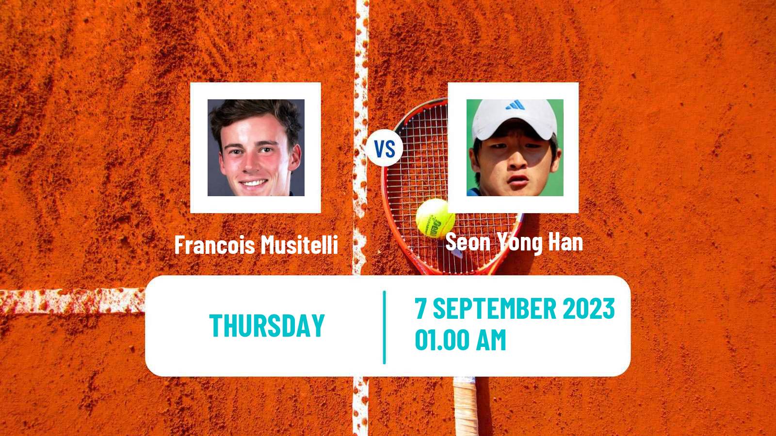Tennis ITF M15 Nakhon Si Thammarat 8 Men Francois Musitelli - Seon Yong Han