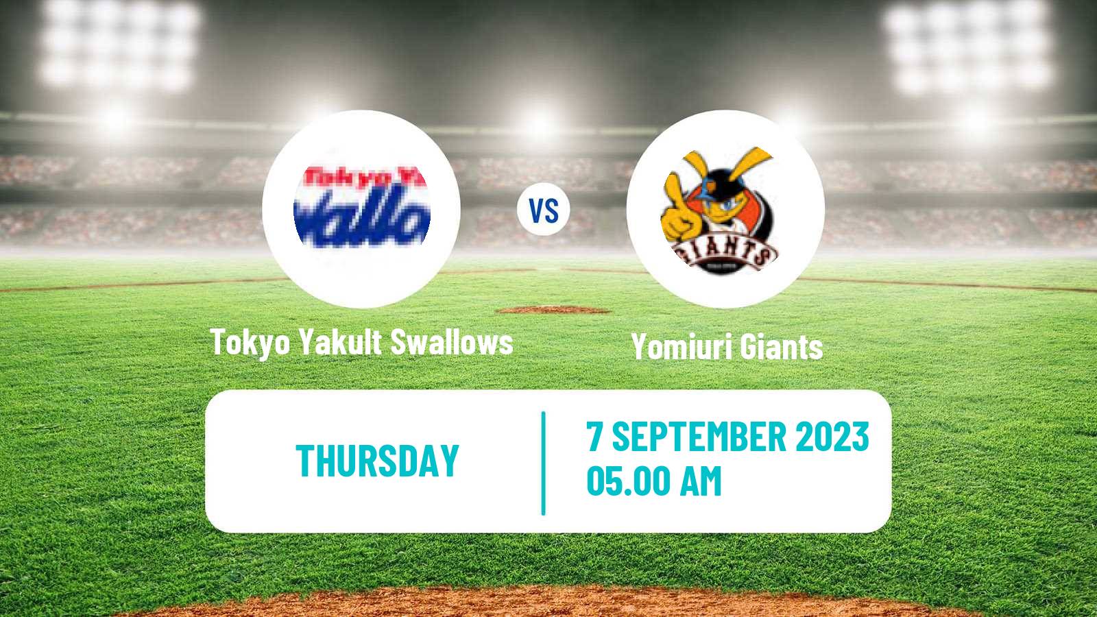 Tokyo Yakult Swallows Yomiuri Giants predictions, where to watch, live