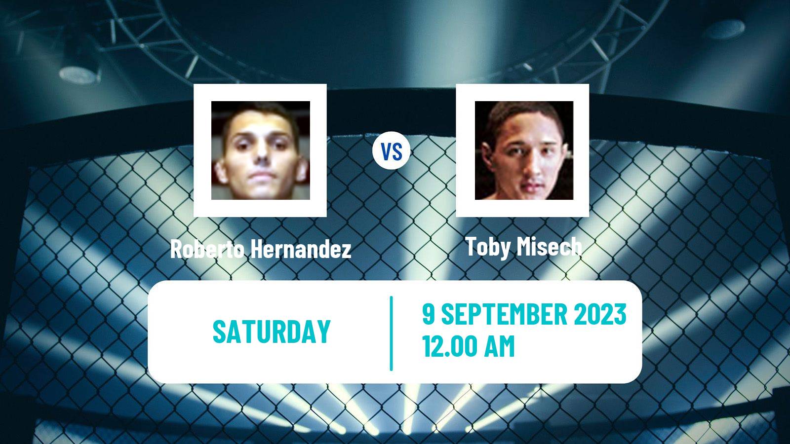 MMA Featherweight Cage Warriors Men Roberto Hernandez - Toby Misech