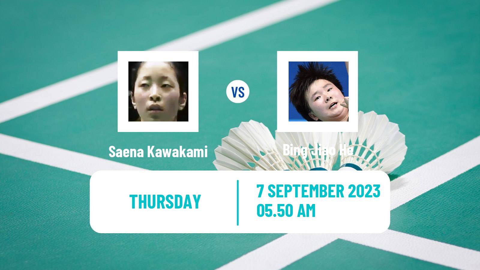 Badminton BWF World Tour Victor China Open Women Saena Kawakami - Bing Jiao He