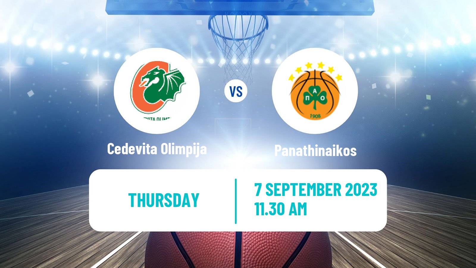 Basketball Club Friendly Basketball Cedevita Olimpija - Panathinaikos